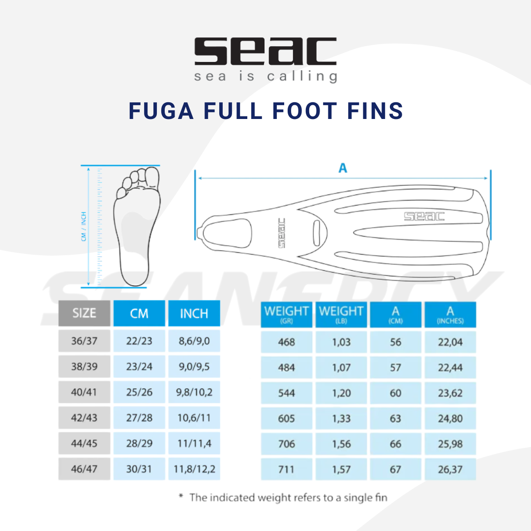Seac Fuga Full Foot Fins