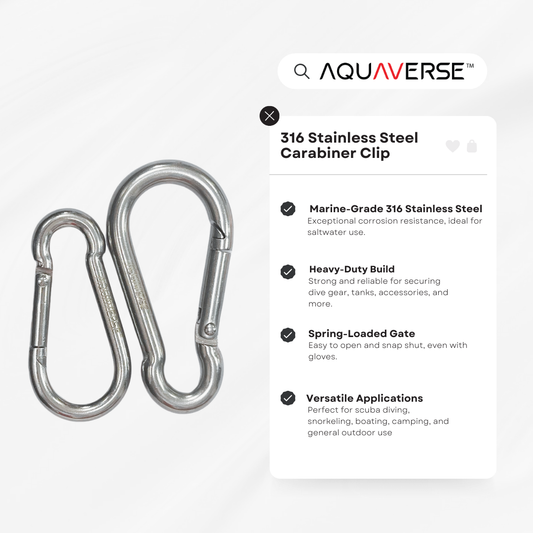 Stainless Steel 316 50mm/60mm Carabiner Clip