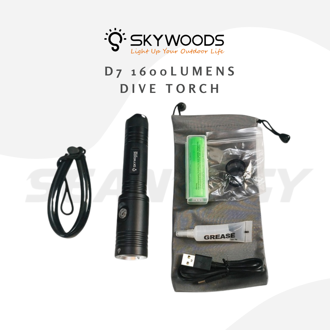 Skywoods D7 1600 Lumens Dive Torch