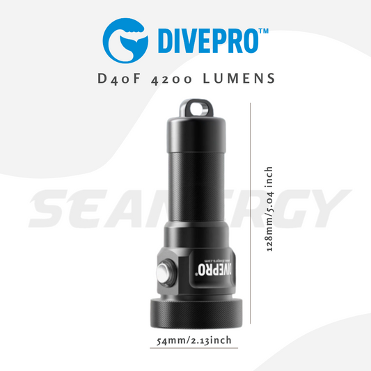 Divepro D40F 4200Lumens Gopro light Underwater Photo Video Lights