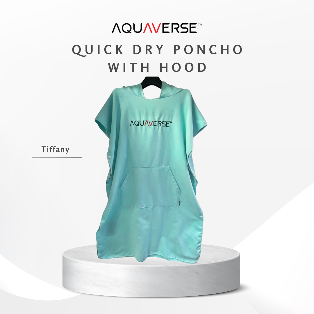 Aquaverse Quick-Dry Microfiber Poncho With Hood