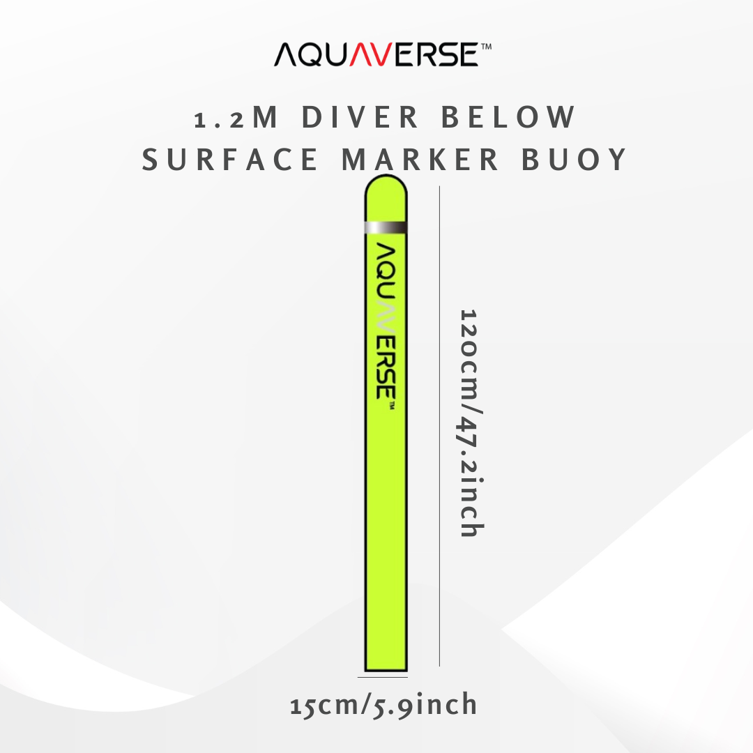 Aquaverse 1.2m Diver Below Surface Marker Buoy(SMB)