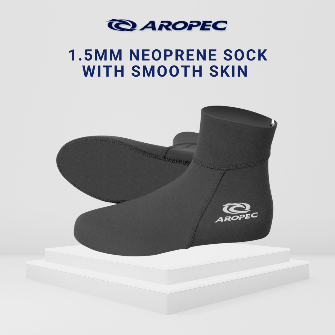 Aropec 1.5mm Neoprene Smooth Skin Socks