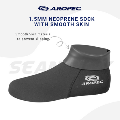 Aropec 1.5mm Neoprene Smooth Skin Socks