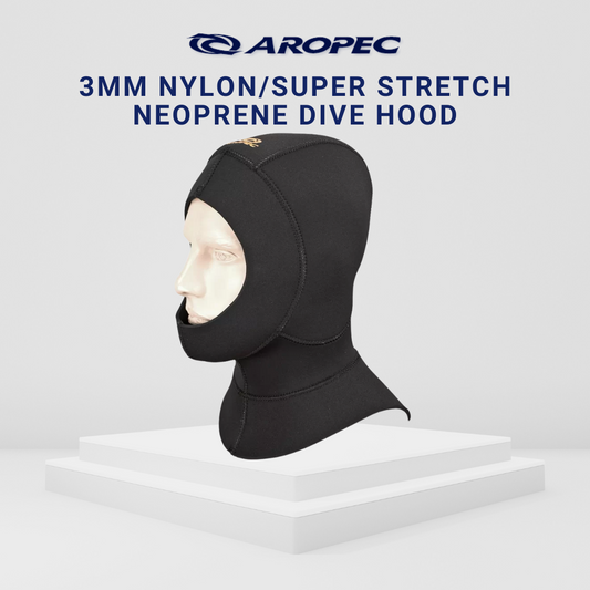 Aropec 3mm Nylon/Super-Stretch Neoprene Dive Hood