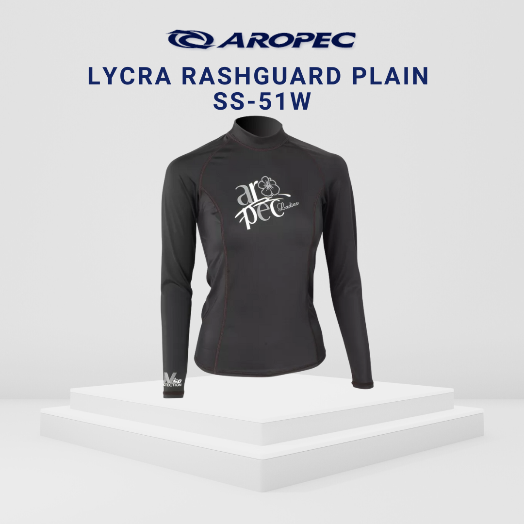 Aropec Women Lycra Long Sleeve Rash Guard Plain