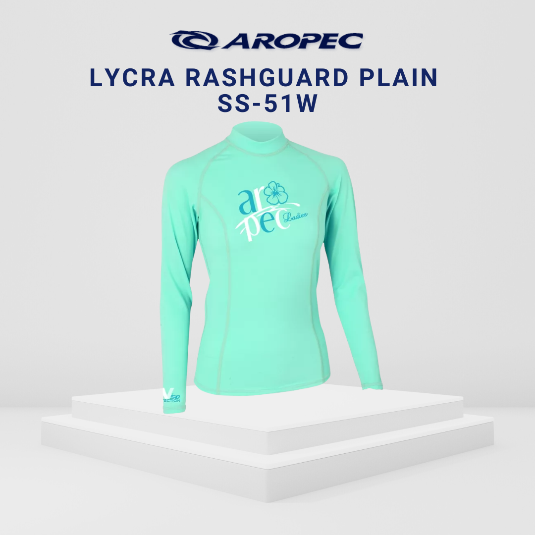 Aropec Women Lycra Long Sleeve Rash Guard Plain