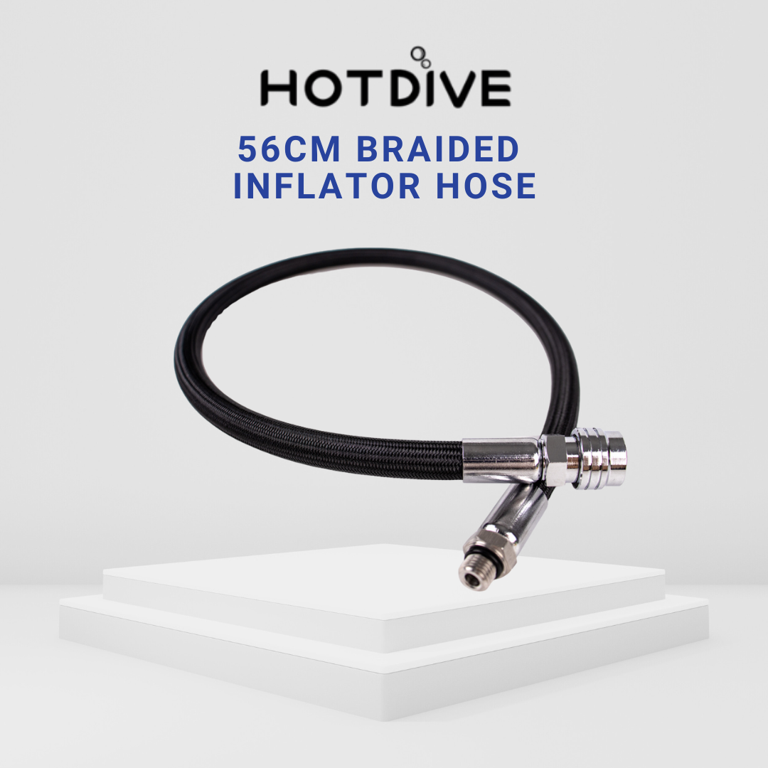 Miflex 56cm Braided Inflator/BCD Hose