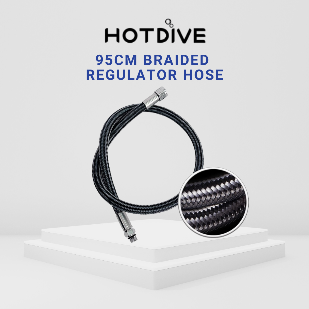 Hotdive 95cm Braided Regulator Hose