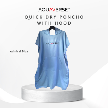 Aquaverse Quick-Dry Microfiber Poncho With Hood