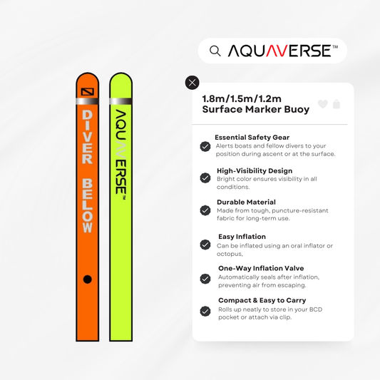 Aquaverse 1.2m Diver Below Surface Marker Buoy(SMB)