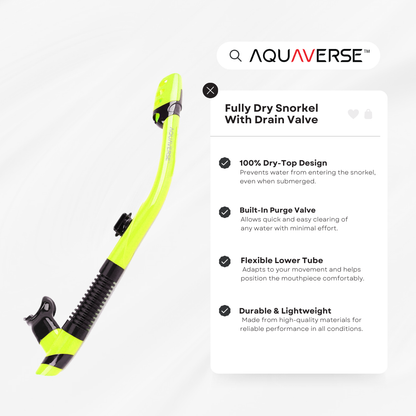 Aquaverse Fully Dry Snorkel
