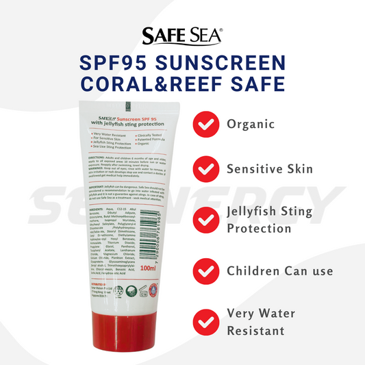 Safe Sea SPF95 Sunscreen Jellyfish Protection Organic 100ML