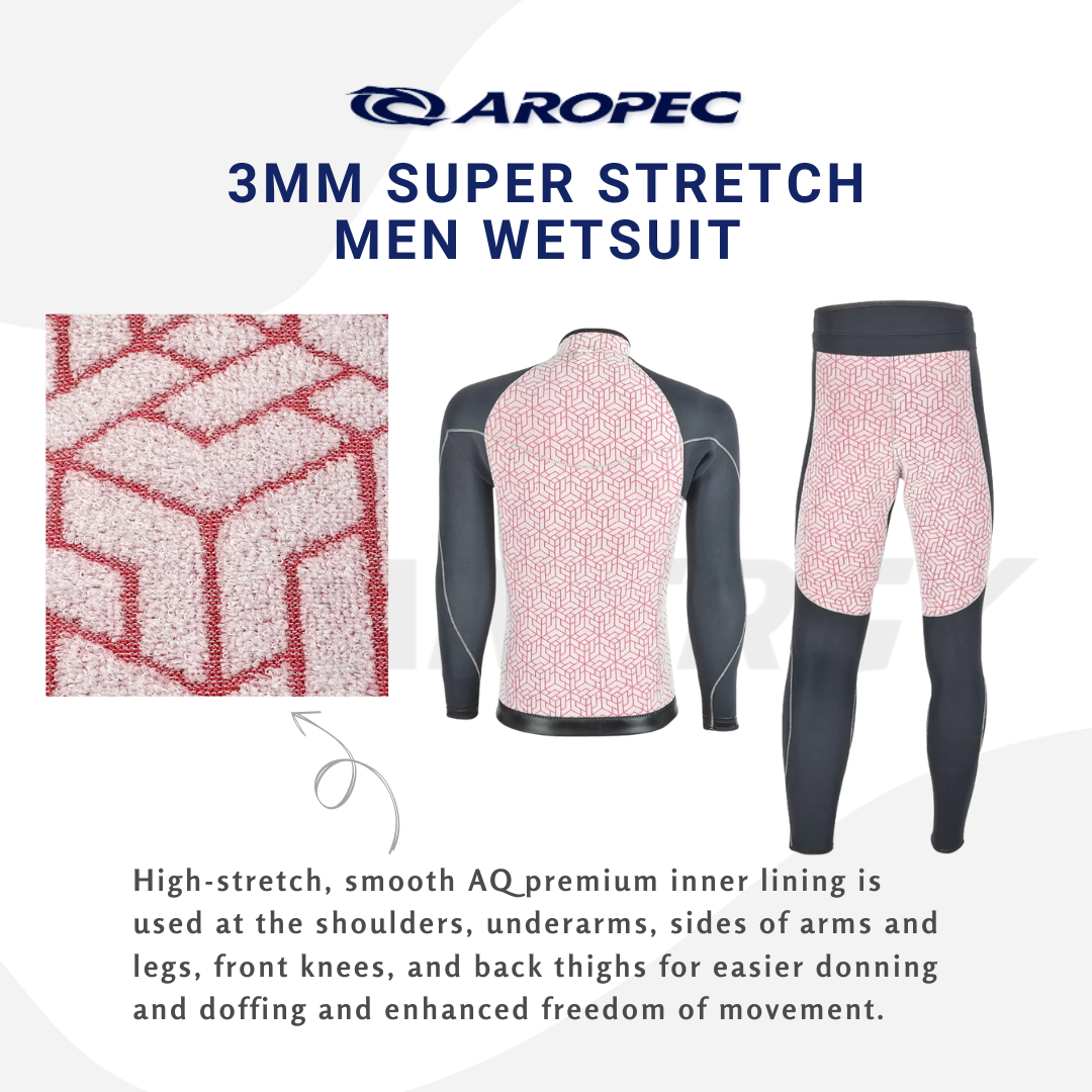 Aropec Men 3mm Super Stretch Wetsuit Jacket