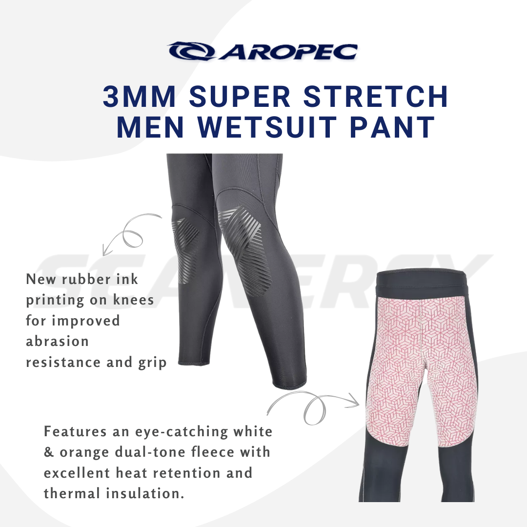 Aropec Men 3mm Super Stretch Wetsuit Pant