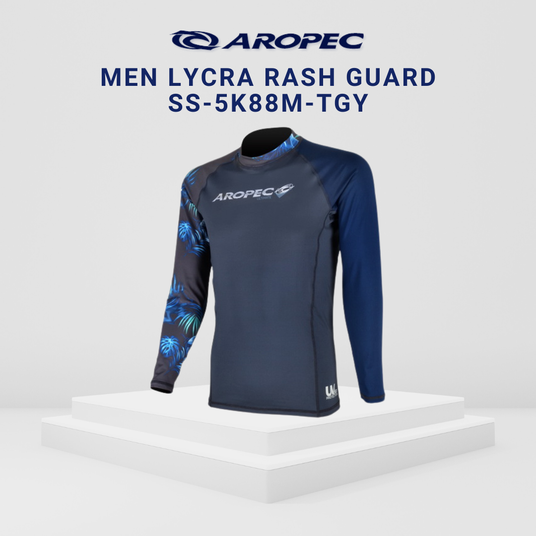 Aropec Men Lycra Long Sleeve Rash Guard Mixed Colours