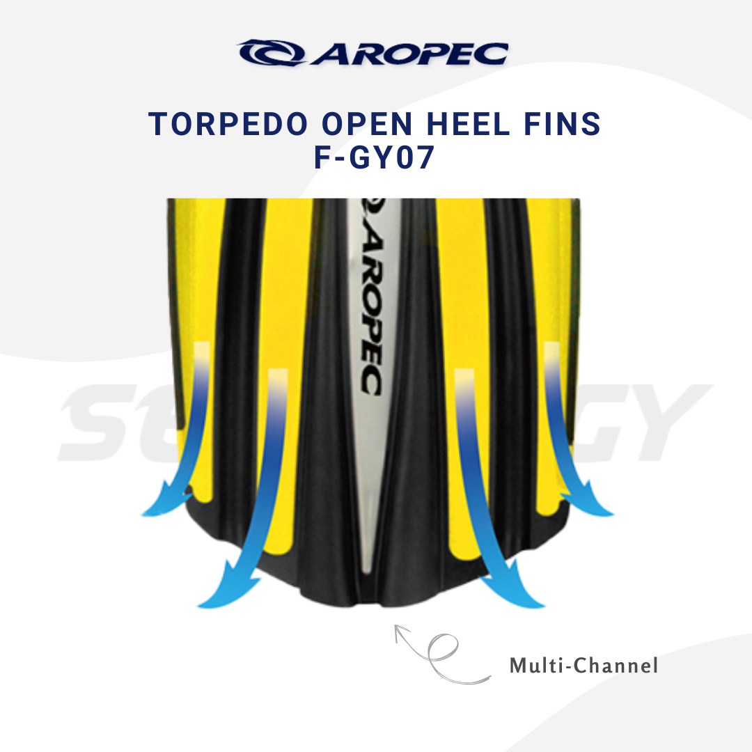 Aropec F-GY07 Torpedo Open Heel Fins