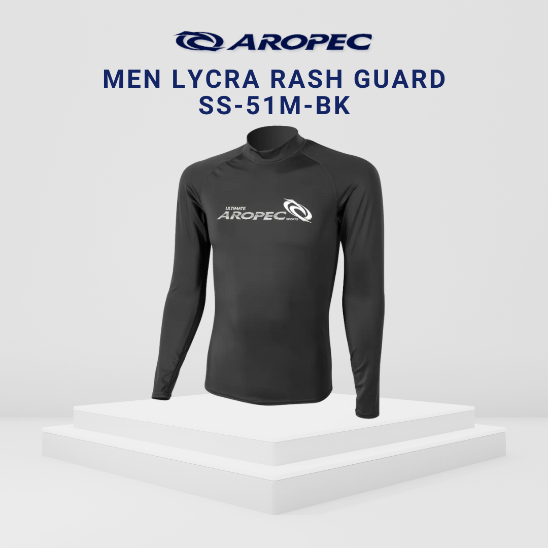 Aropec Men Lycra Long Sleeve Rash Guard Plain