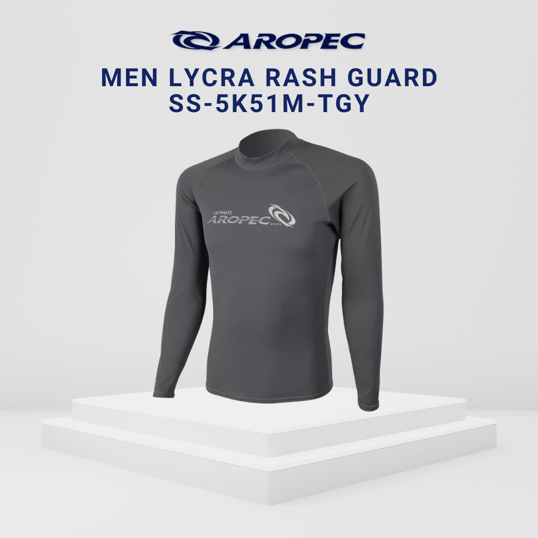 Aropec Men Lycra Long Sleeve Rash Guard Plain