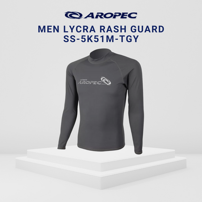 Aropec Men Lycra Long Sleeve Rash Guard Plain