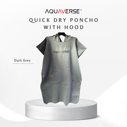 Aquaverse Quick-Dry Microfiber Poncho With Hood
