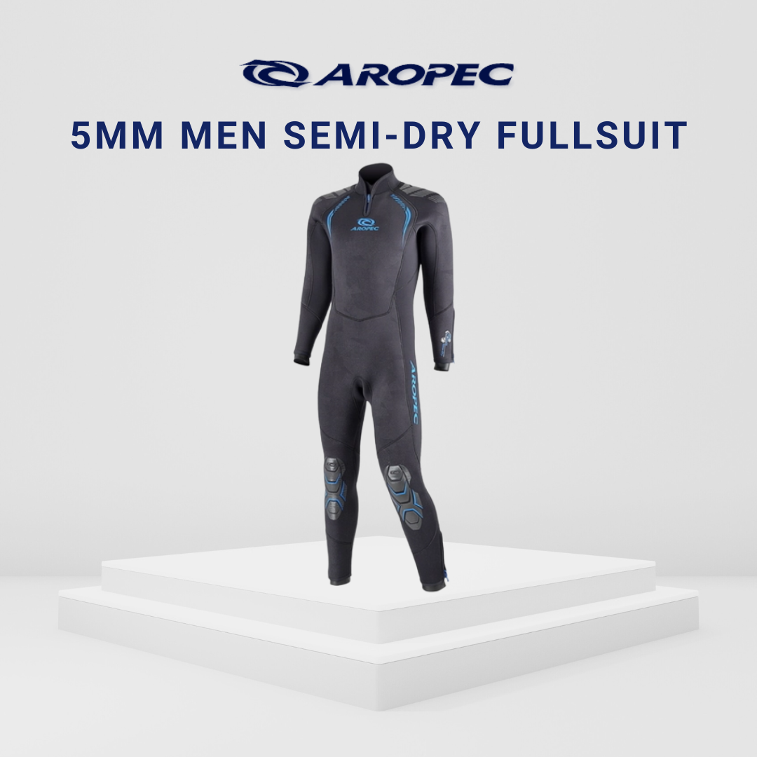 Aropec 男士 5 毫米半干式连体潜水服