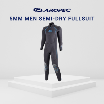 Aropec 男士 5 毫米半干式连体潜水服