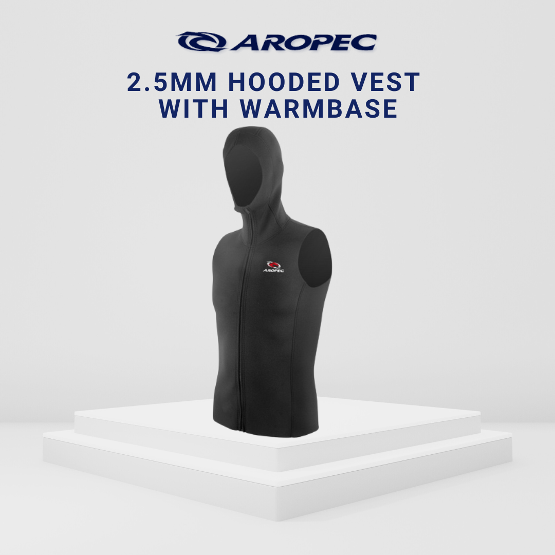 Aropec Unisex 2.5mm Neoprene Warmbase Zip Hooded Vest