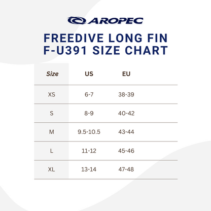 Aropec F-U391 Freedive Plastic Long Fins