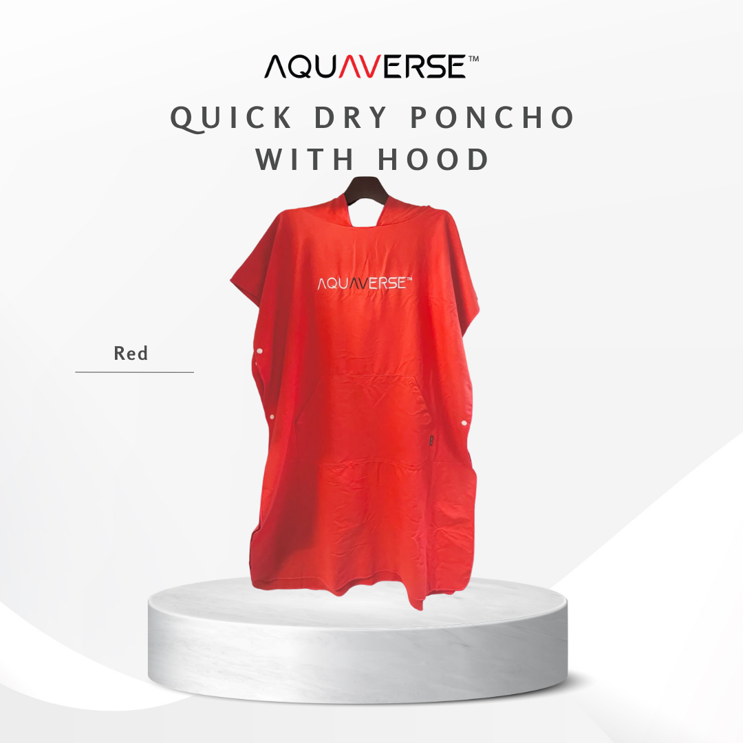 Aquaverse Quick-Dry Microfiber Poncho With Hood