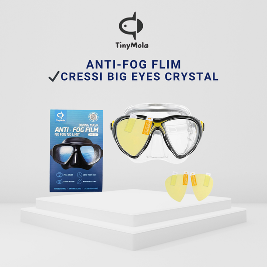Tinymola Anti-Fog Flim For Cressi Big Eyes Evolution Crystal Mask