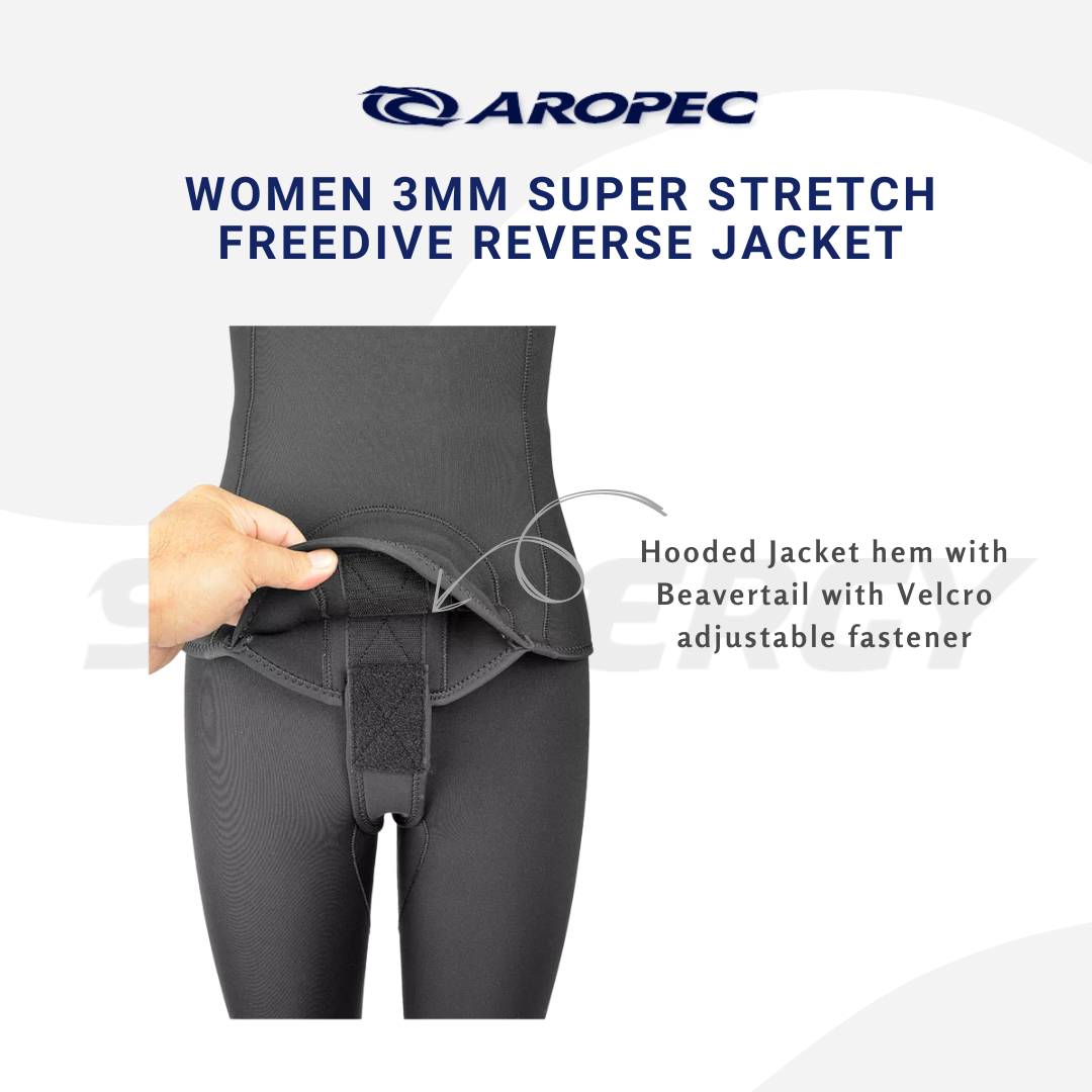 Aropec Women 3mm Super Stretch Neoprene Freediving Reverse Suit