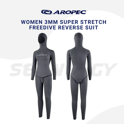 Aropec Women 3mm Super Stretch Neoprene Freediving Reverse Suit