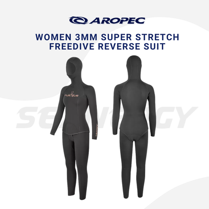 Aropec Women 3mm Super Stretch Neoprene Freediving Reverse Suit