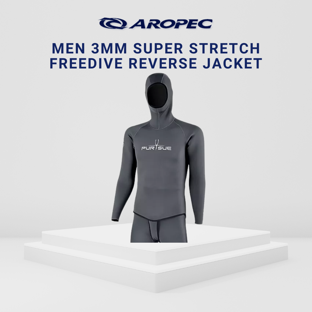 Aropec Men 3mm Super Stretch Neoprene Freediving Reverse Suit