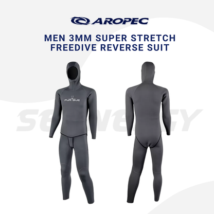 Aropec Men 3mm Super Stretch Neoprene Freediving Reverse Suit