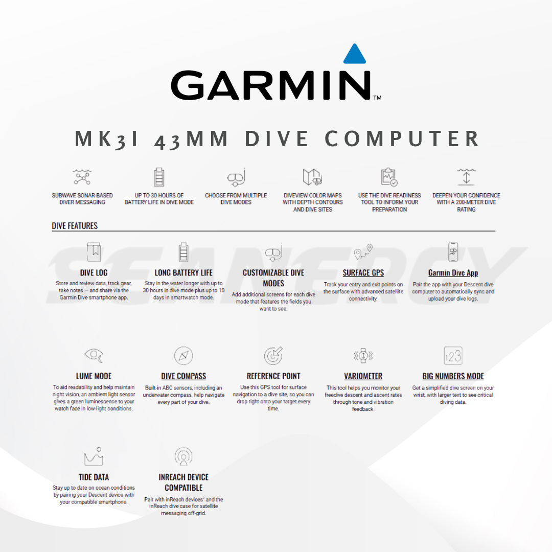 Garmin Descent MK3i Dive Computer