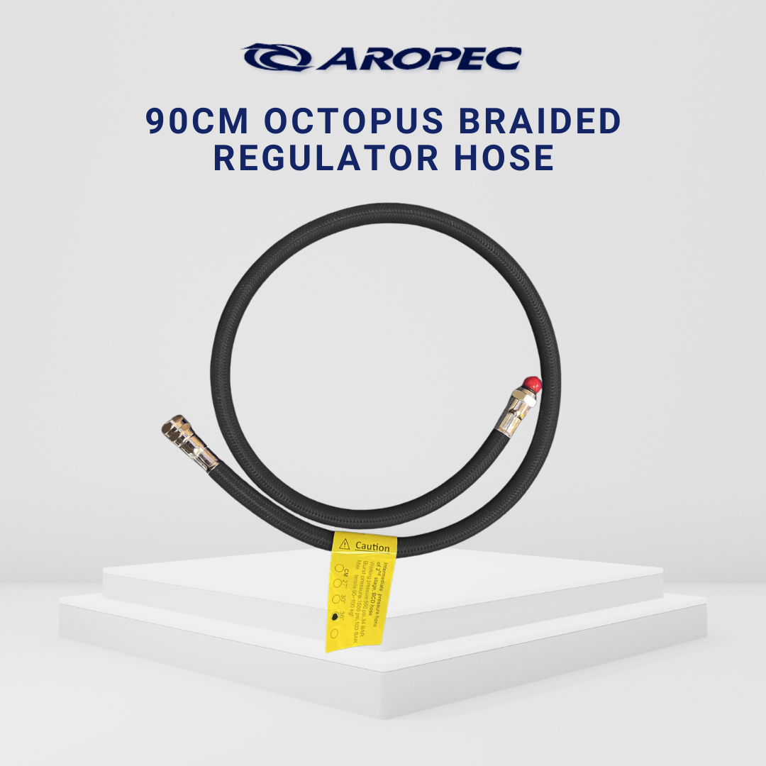Aropec 90cm Braided Rubber Regulator Hose