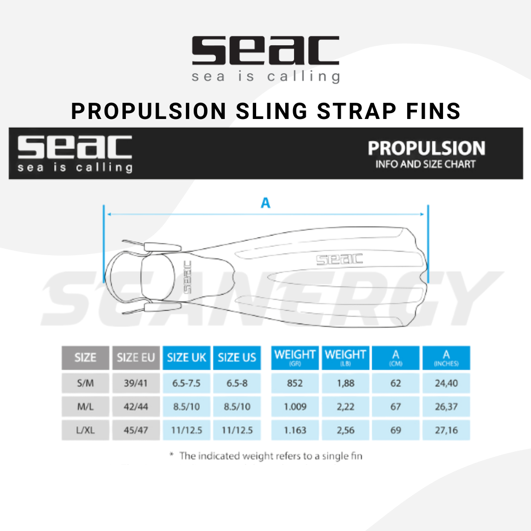 Seac Propulsion Sling Strap Fins