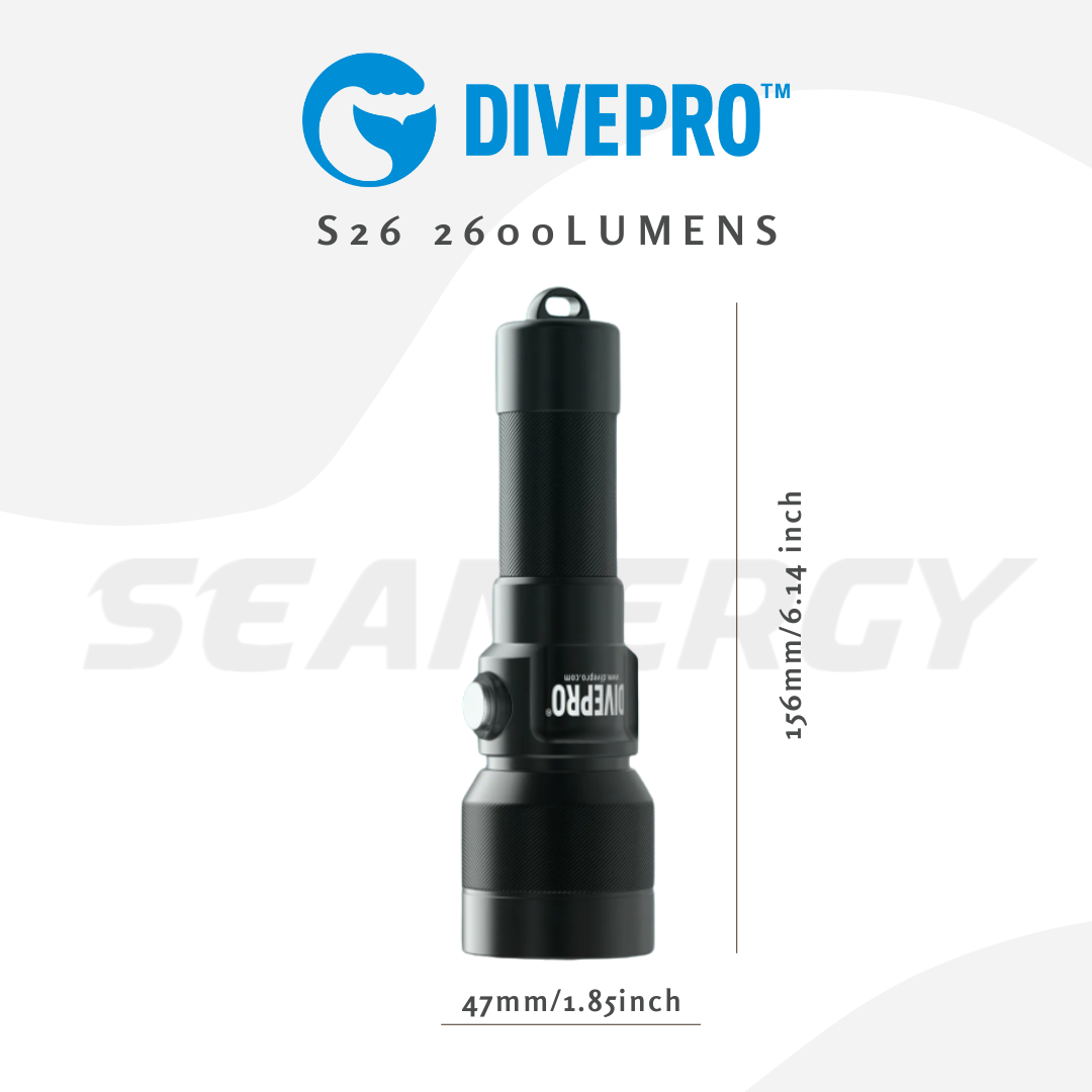 Divepro S26 2600Lumens Diving Torch