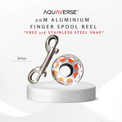 20m Aluminium Finger Spool Reel For SMB With 316 Stainless Steel Snap