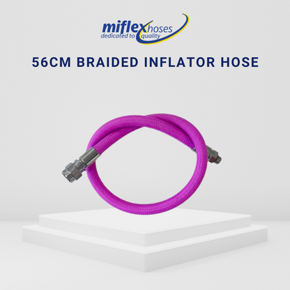 Miflex 56cm Braided Inflator/BCD Hose