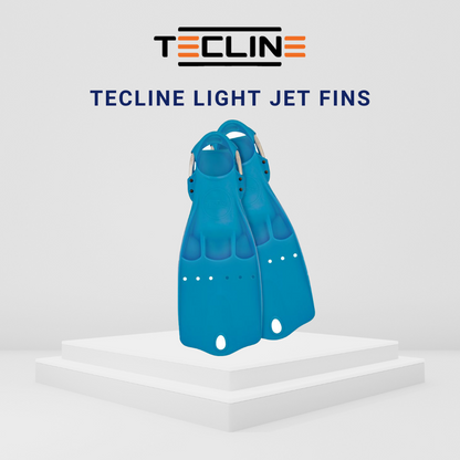 Tecline LightJet Rubber Fins with Stainless Steel Spring Straps
