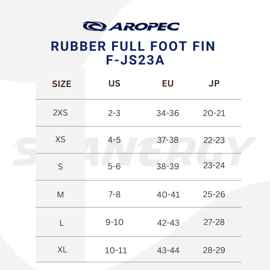 Aropec F-JS23A Rubber Full Foot Fins