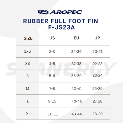 Aropec F-JS23A Rubber Full Foot Fins