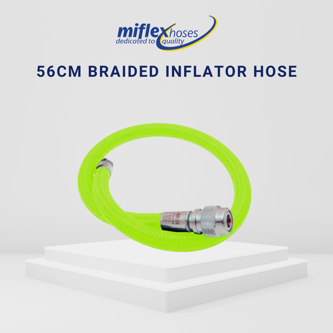 Miflex 56cm Braided Inflator/BCD Hose