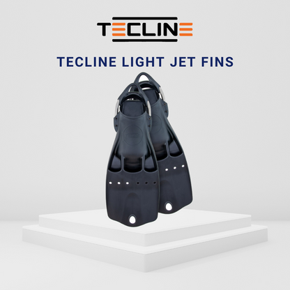 Tecline LightJet Rubber Fins with Stainless Steel Spring Straps