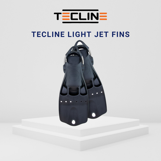 Tecline LightJet Rubber Fins with Stainless Steel Spring Straps