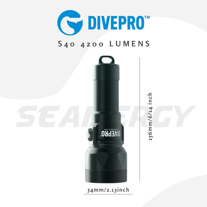 Divepro S40 4200Lumens Diving Lights Underwater Dive Torch