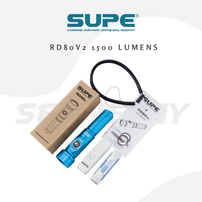 SUPE RD80V2 1500 Lumens Dive Torch